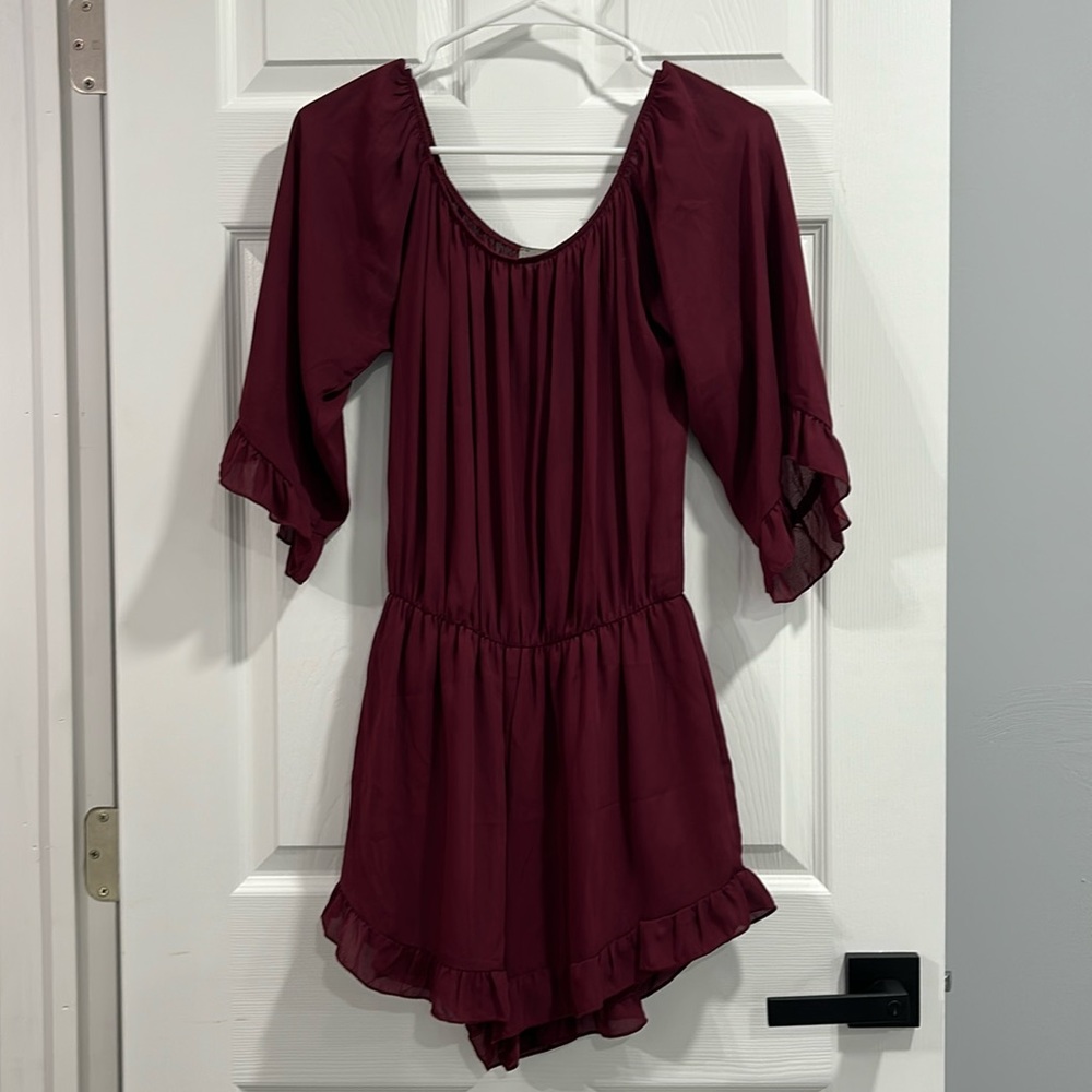 Women’s Romper- maroon color